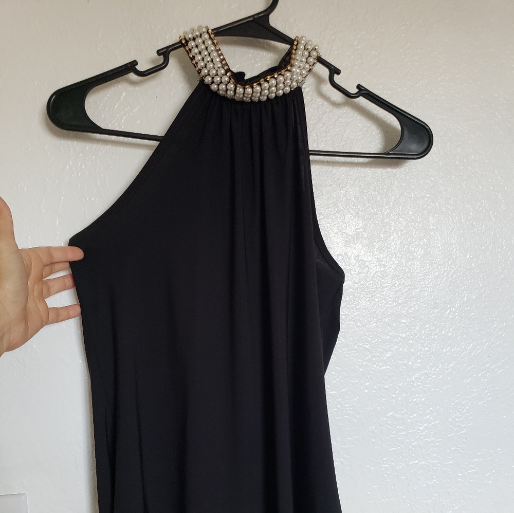 Classy black halter top. Audrey Hepburn costume